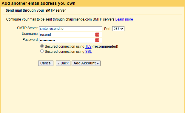 Gmail Add Another Email alter-text