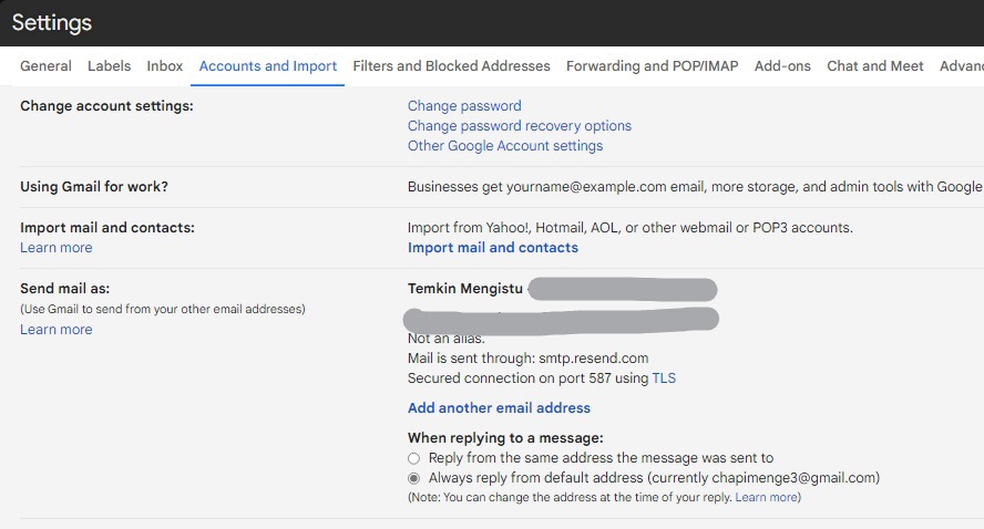 Gmail Add Another Email alter-text