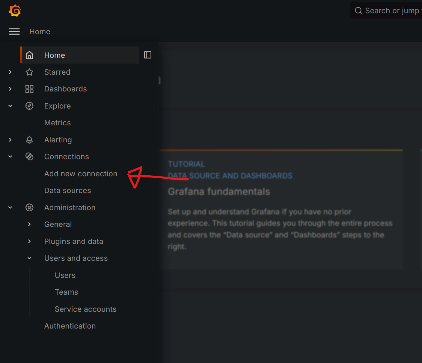 Grafana Side bar alter-text