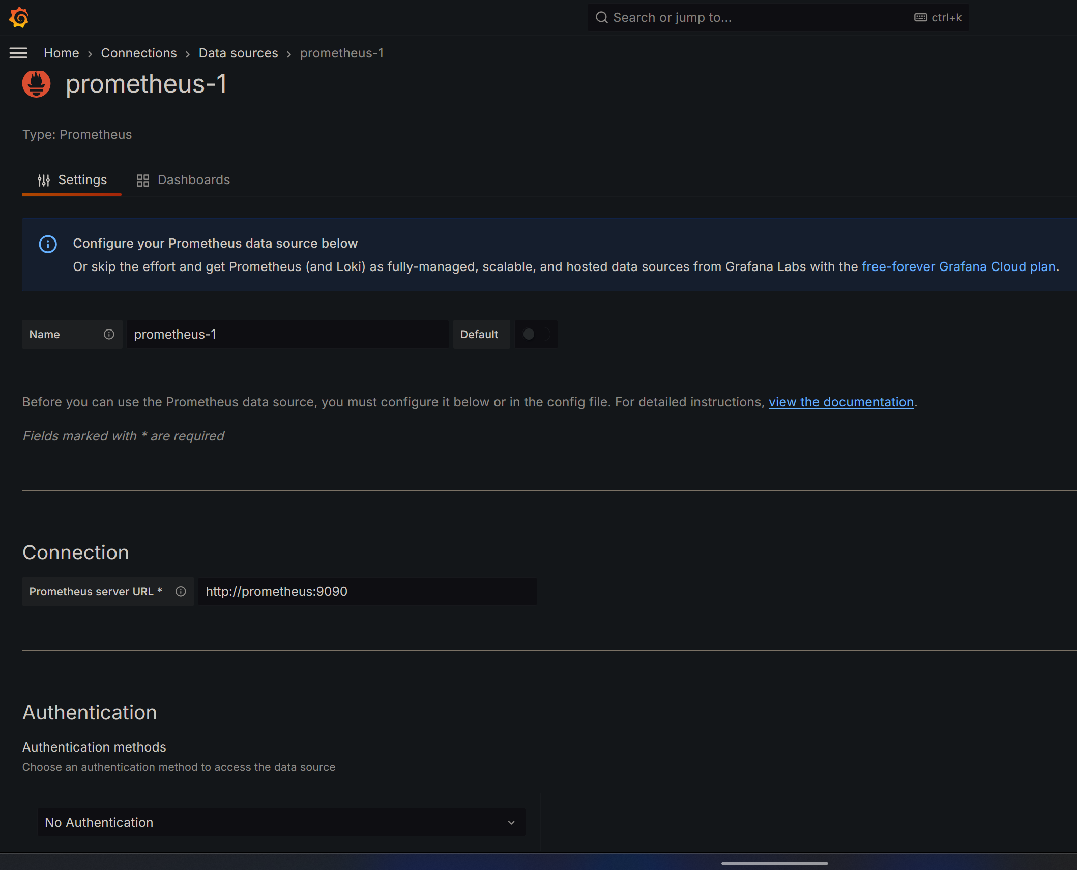 Prometheus data source alter-text